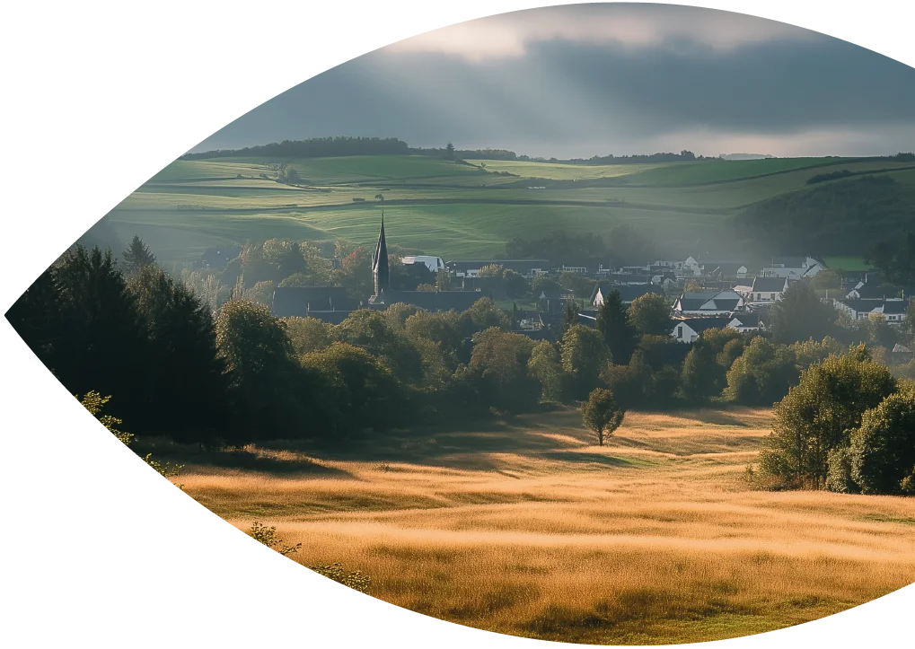 Kandschaftsaufnahme über Sankt Vith